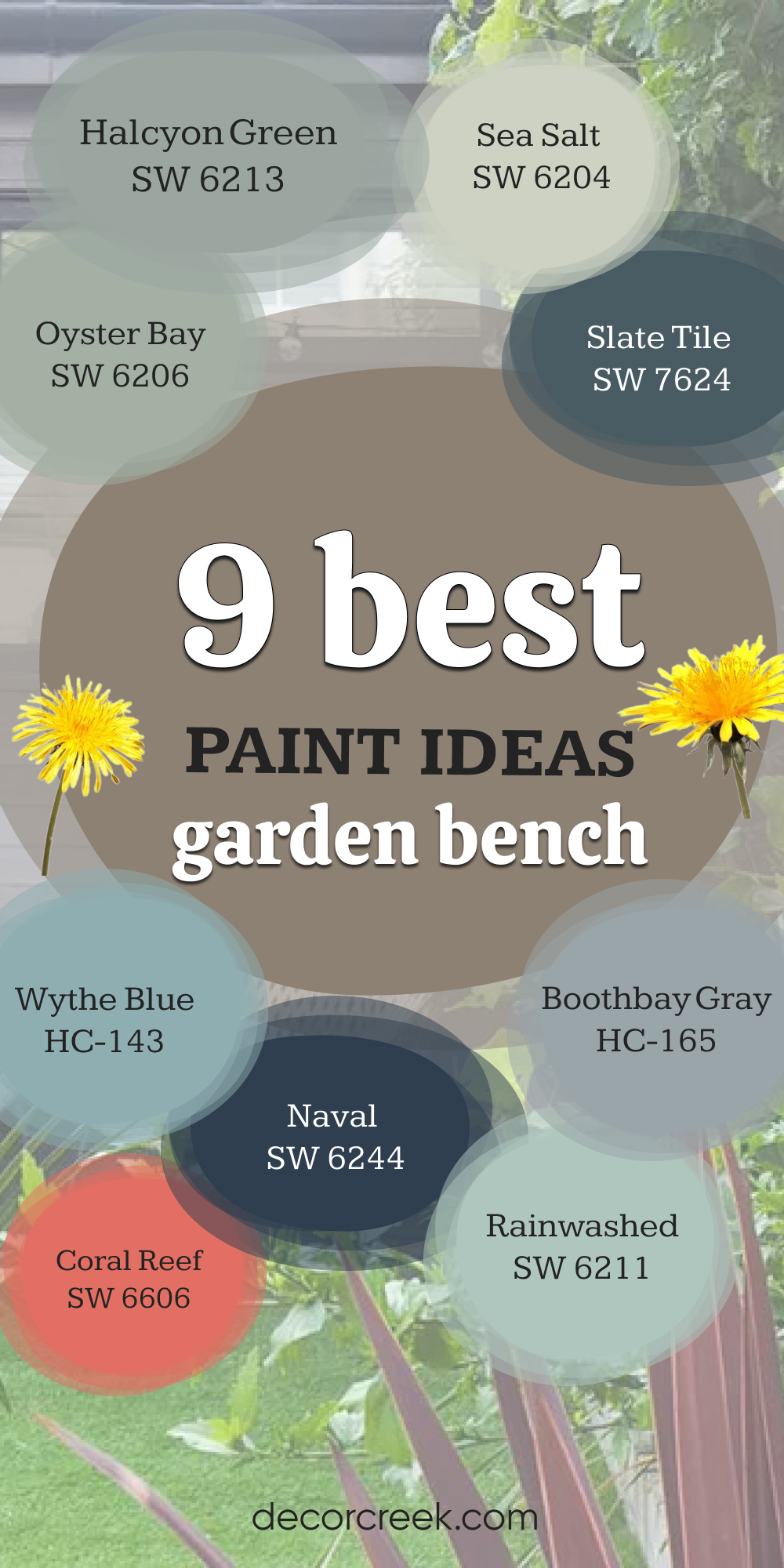 9 garden bench paint ideas