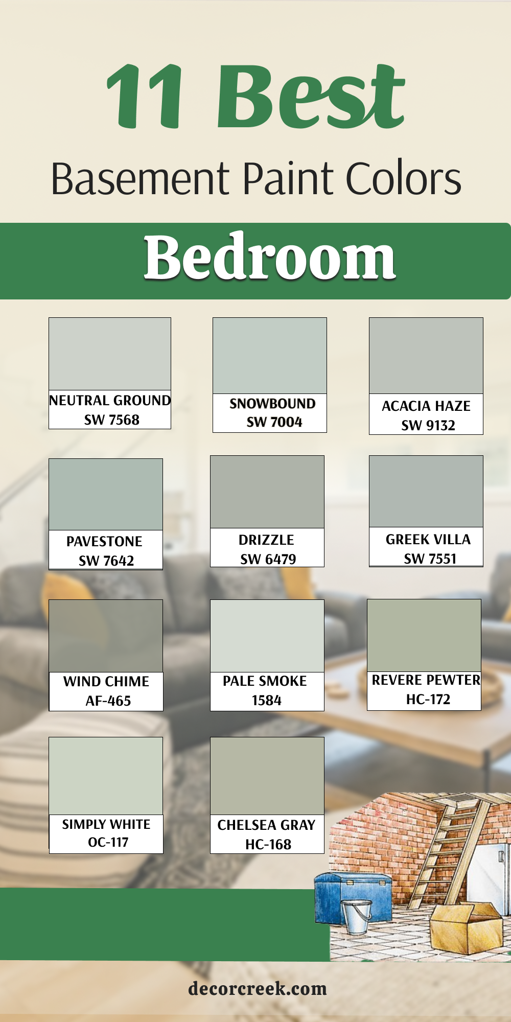 11 basement bedroom paint colors
