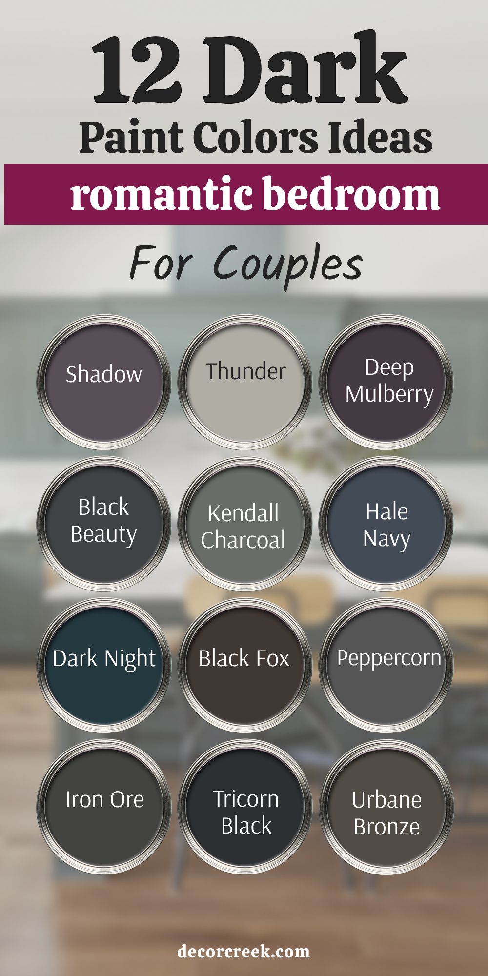 12 dark romantic bedroom paint color ideas for couples