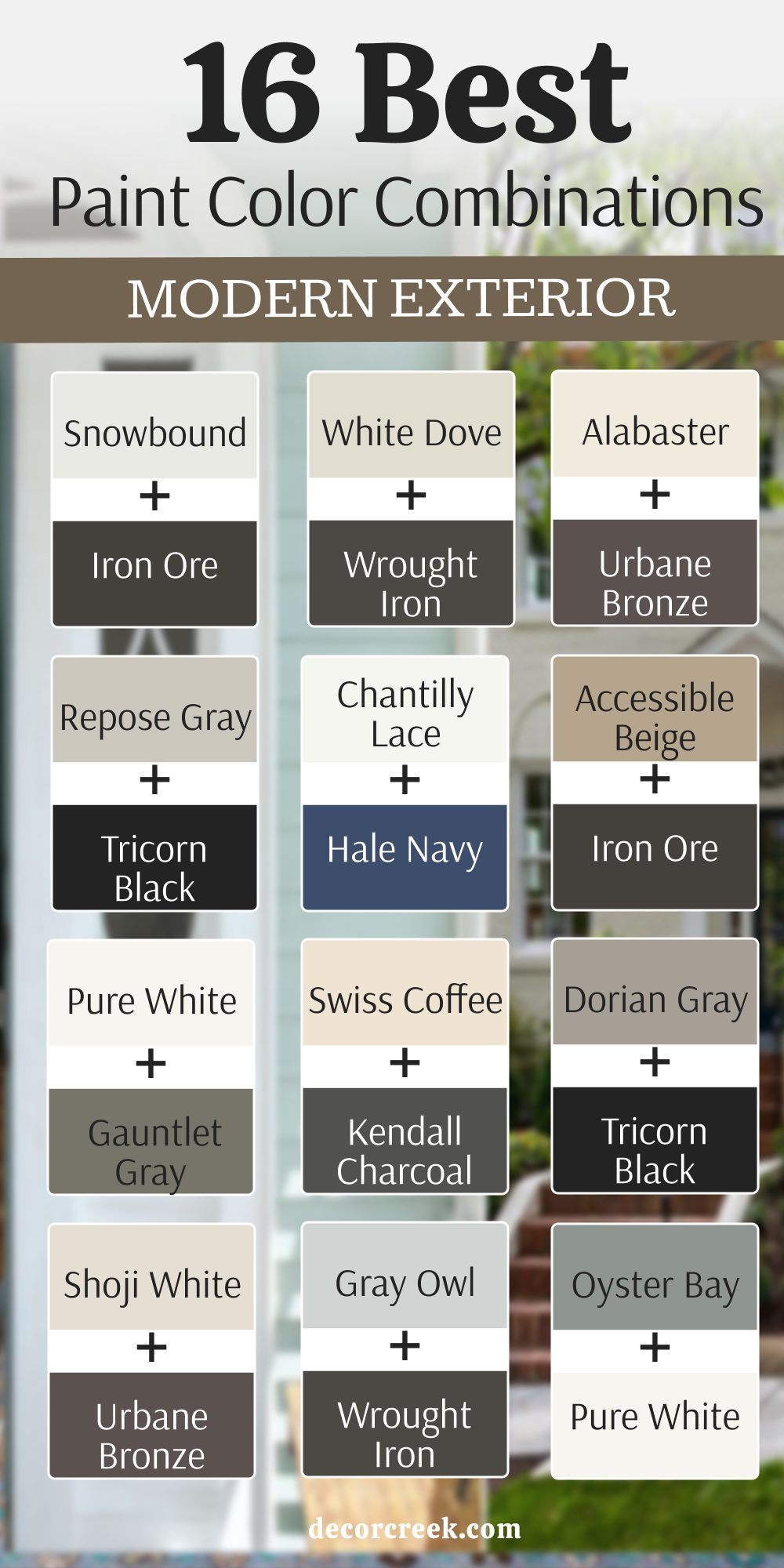 16 best modern exterior paint color combinations
