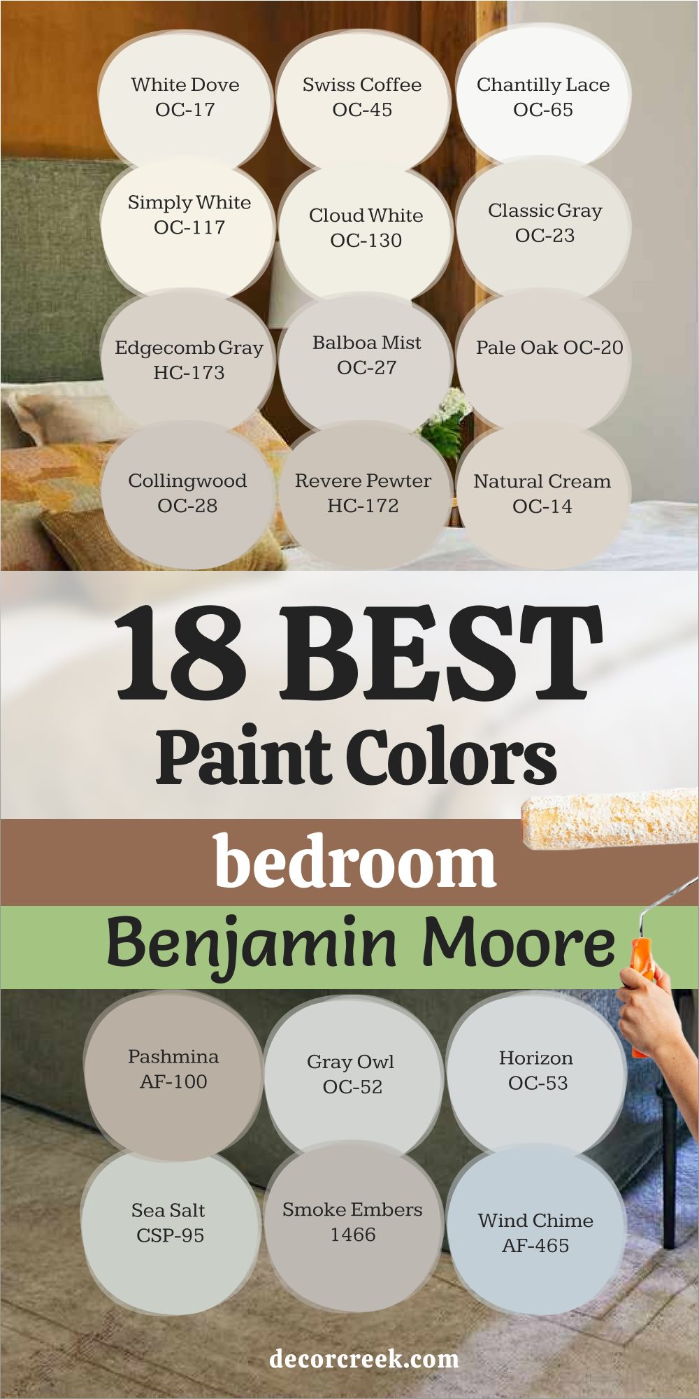 18 best bedroom paint colors by Benjamin Moore
