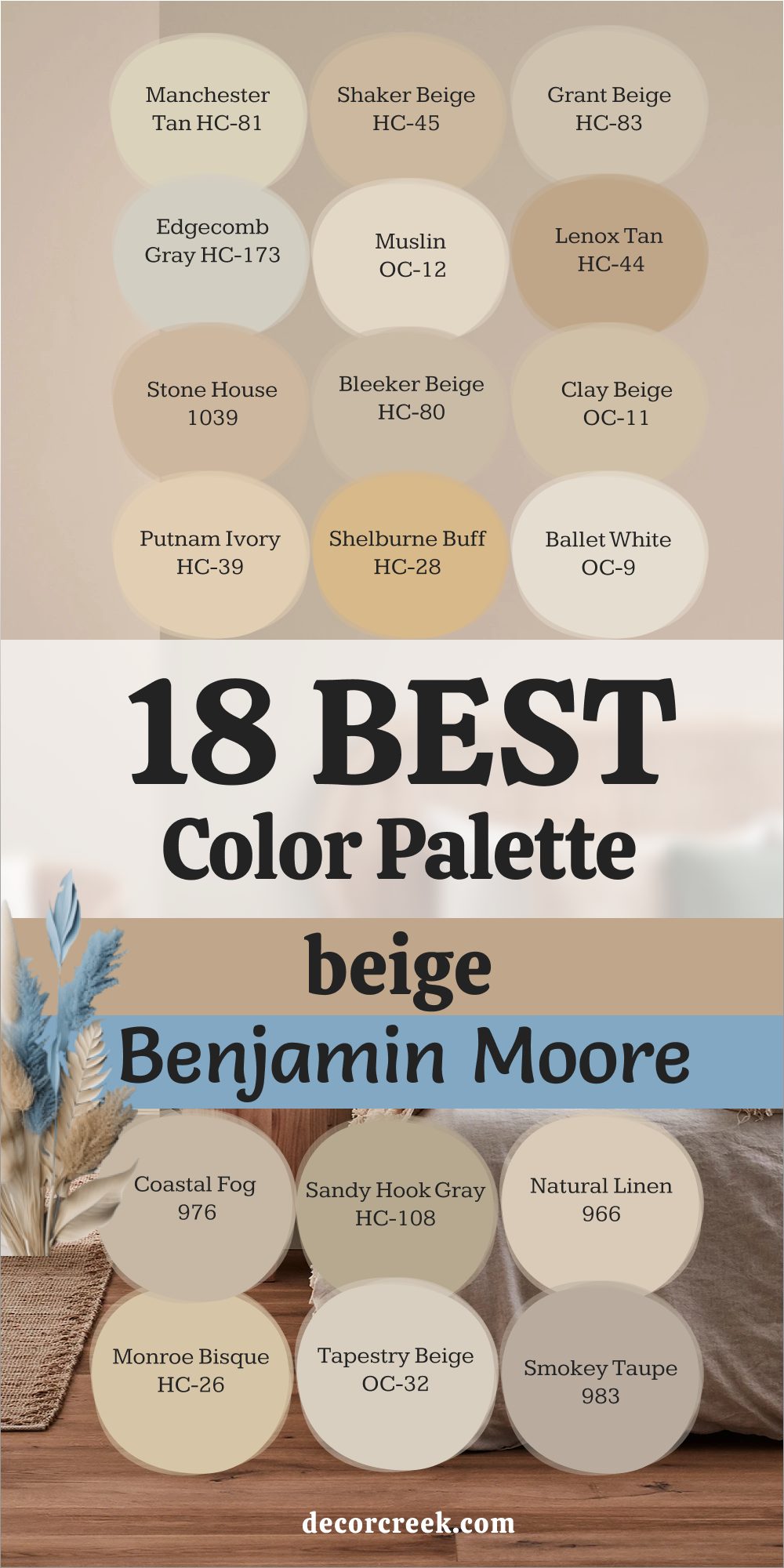 18 best beige color palette by Benjamin Moore