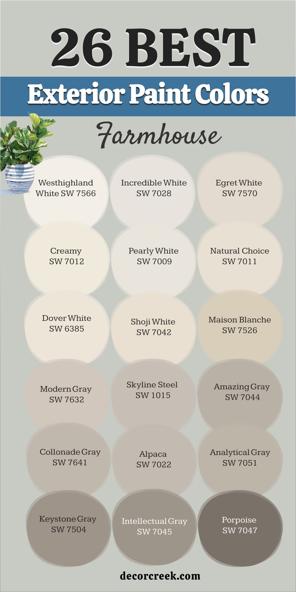 26 best farmhouse exterior paint colors