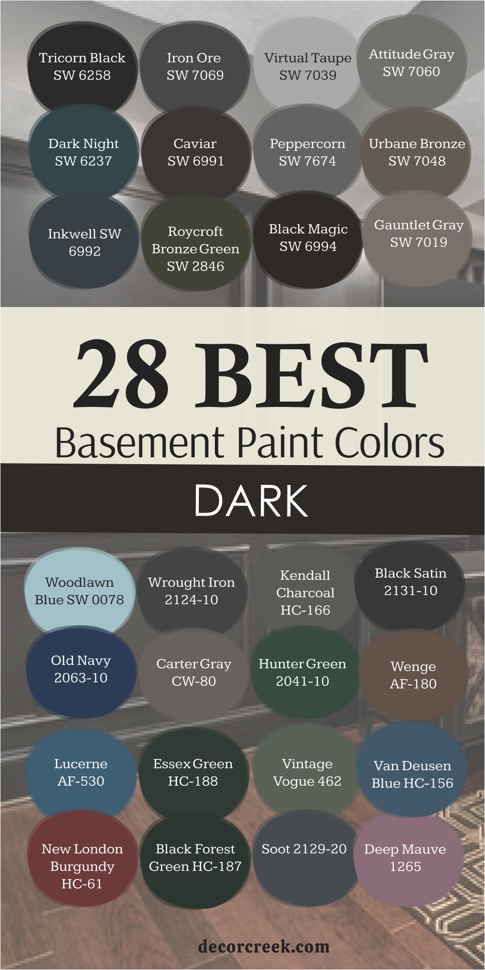 28 basement paint colors dark