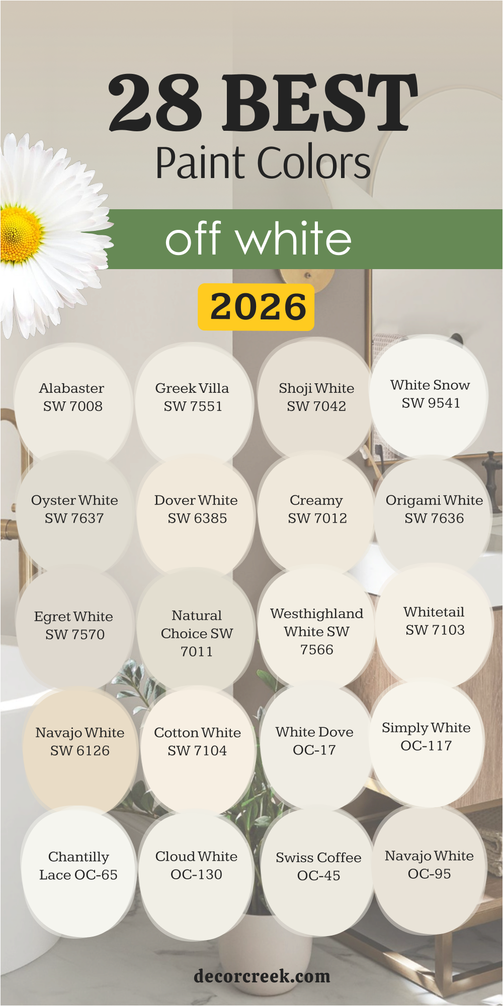 28 best off white paint colors for 2026