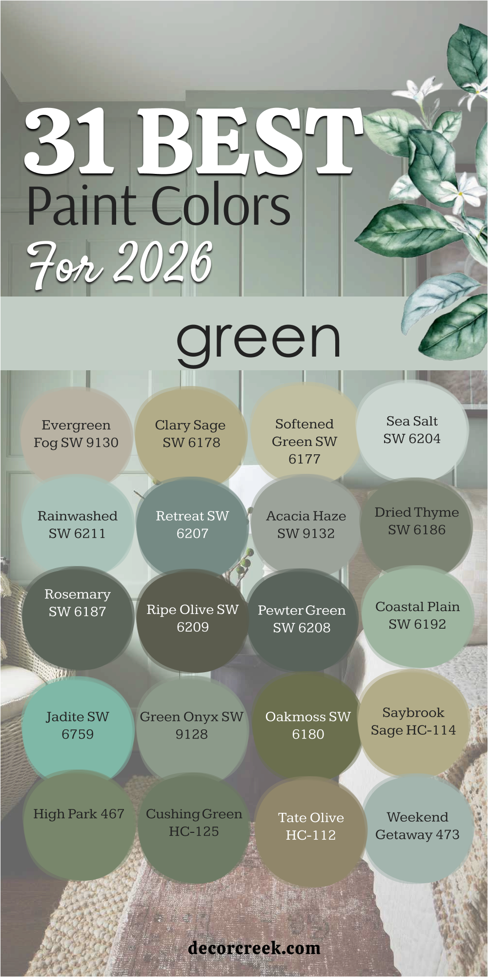 31 best green paint colors for 2026