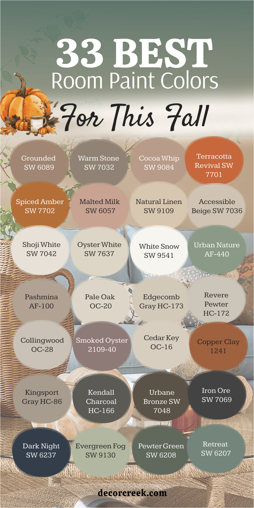 33 best room paint colors for this fall