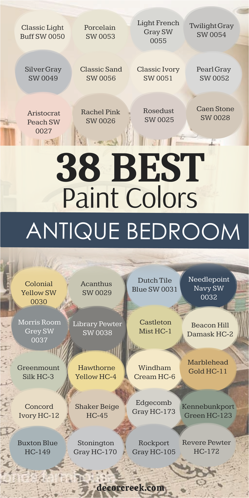 38 antique bedroom paint colors