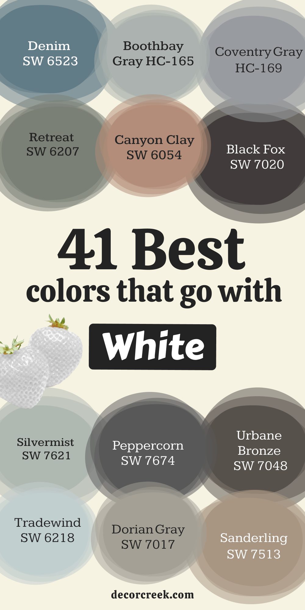 41 best colors that go with white