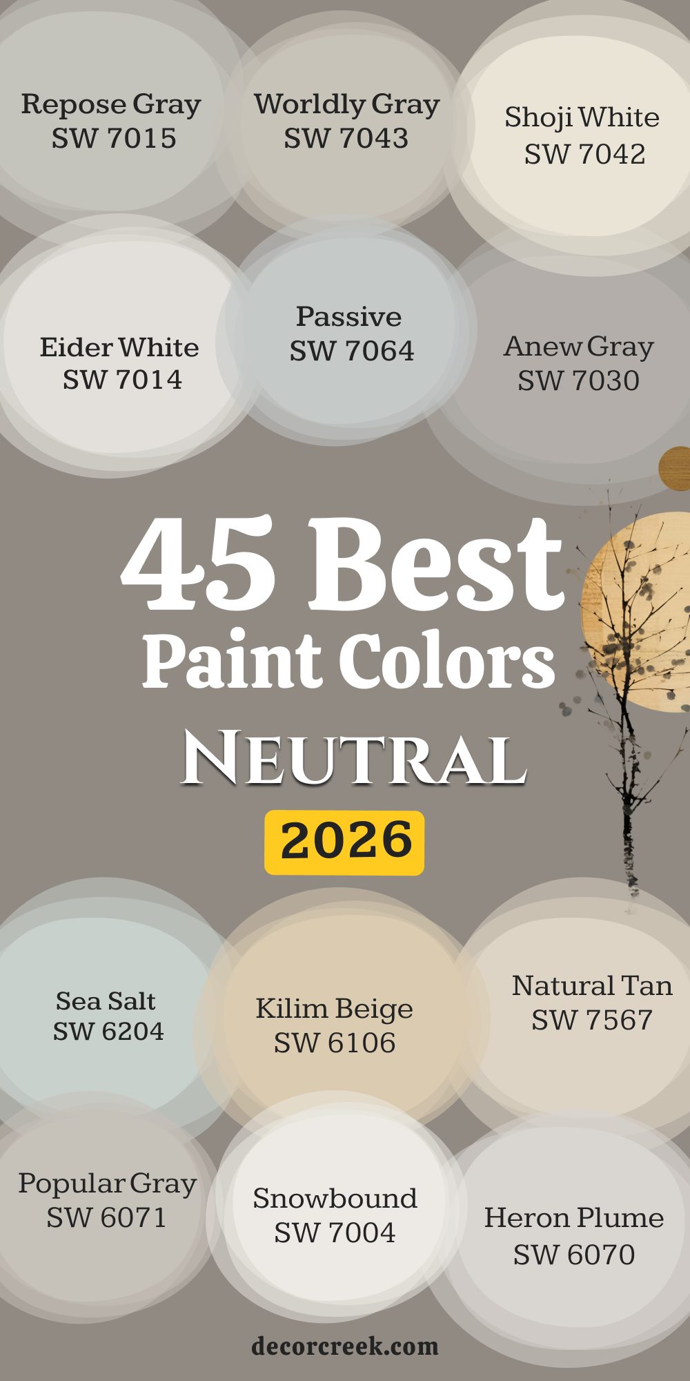 45 best neutral paint colors for 2026