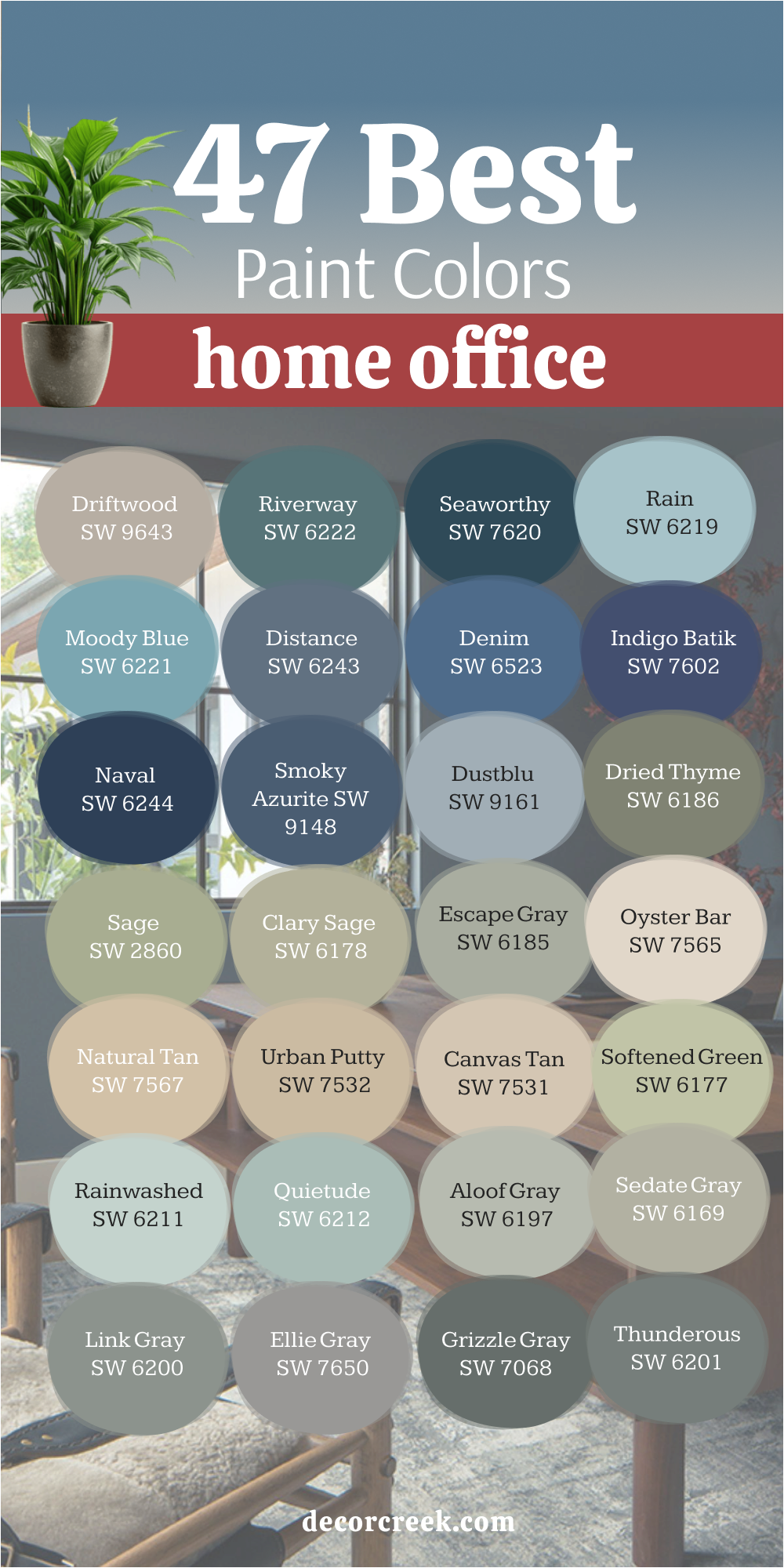 47 home office paint colors