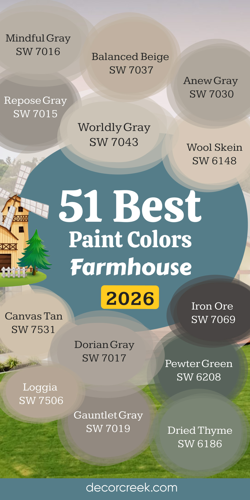 51 Farmhouse Paint Colors in 2026