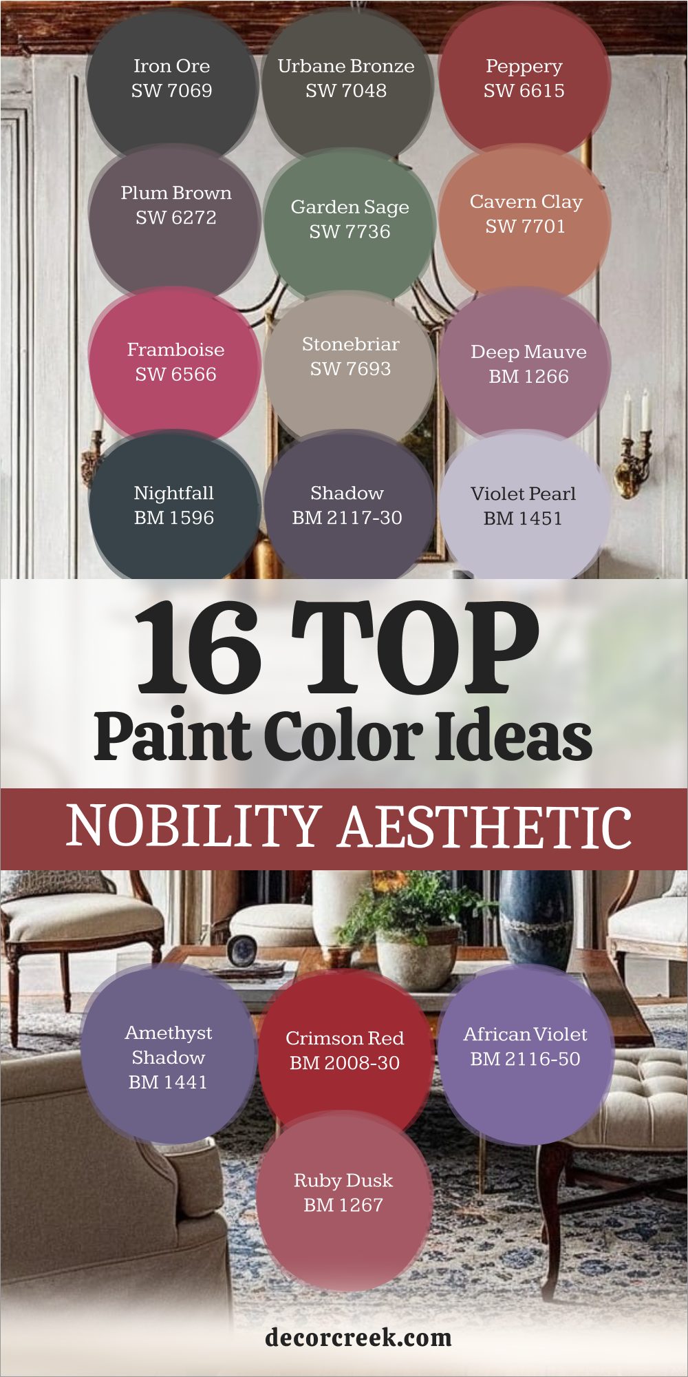 16 Nobility Aesthetic paint color ideas