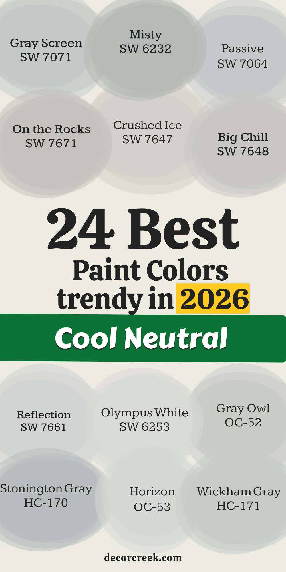 24 Best Cool Neutral Paint Colors trendy in 2026