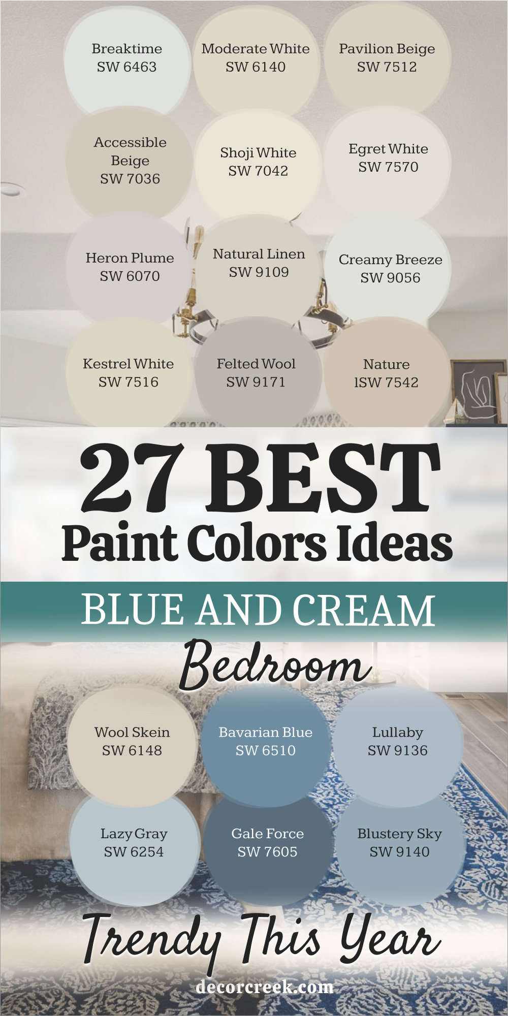 27 blue and cream bedroom paint color ideas trendy this year