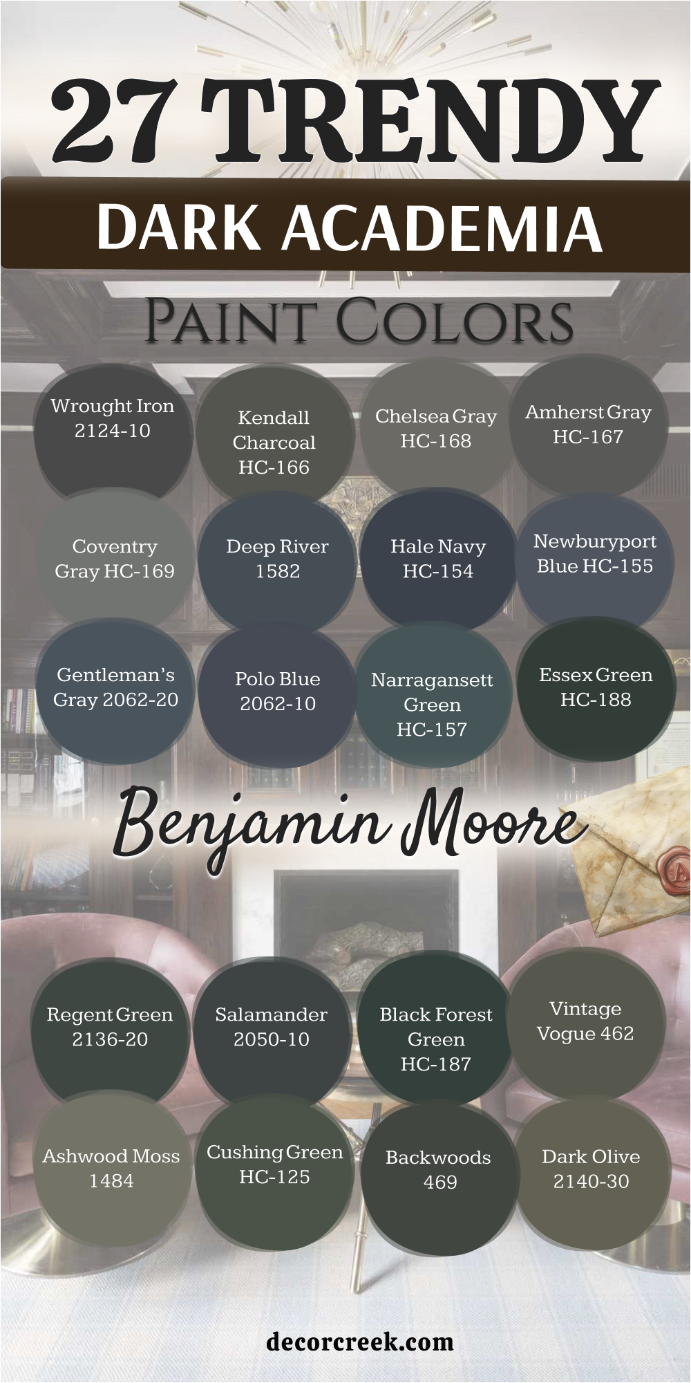 27 trendy dark academia paint colors by benjamin moore