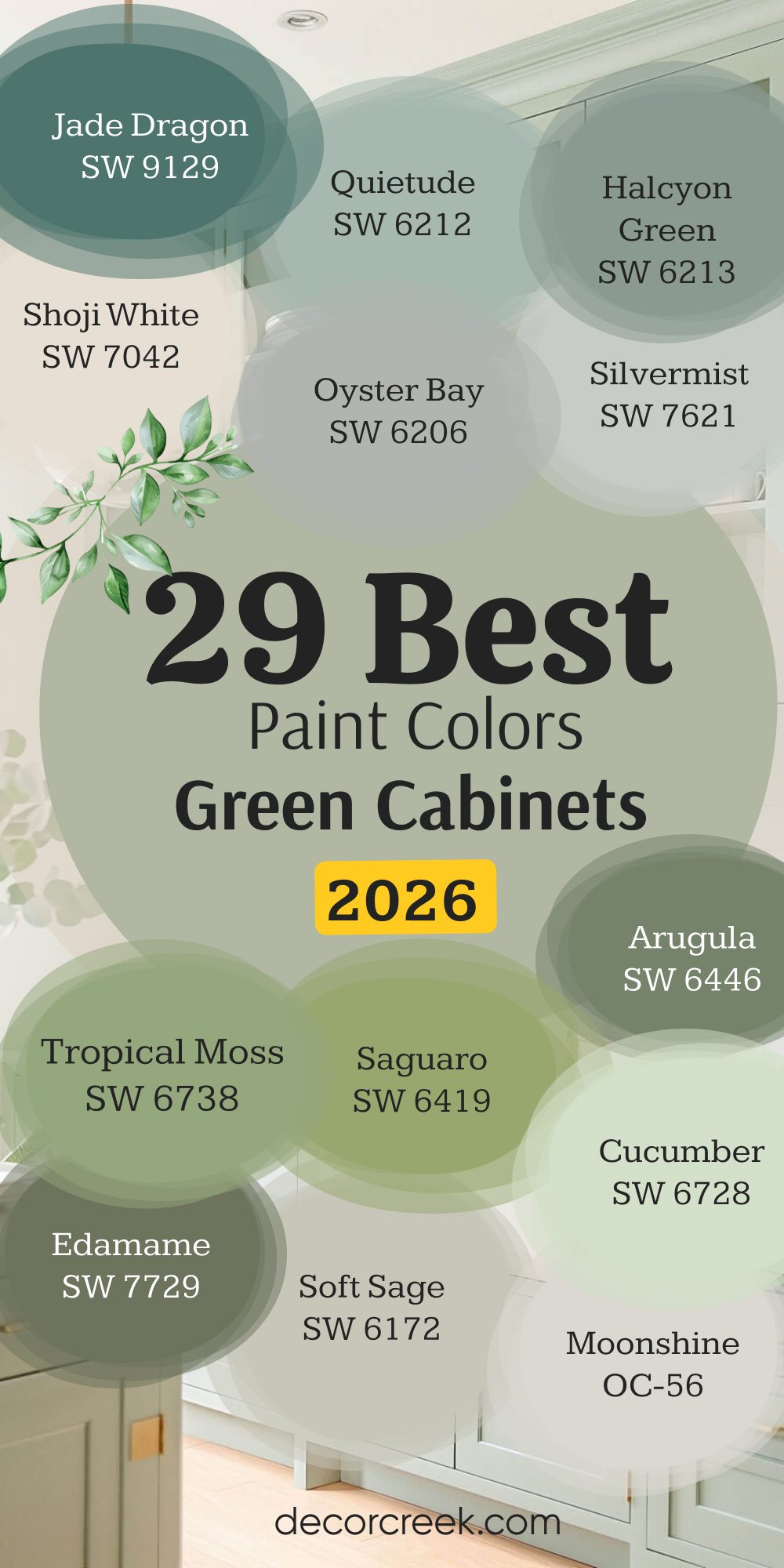 29 best paint colors for green cabinets in 2026