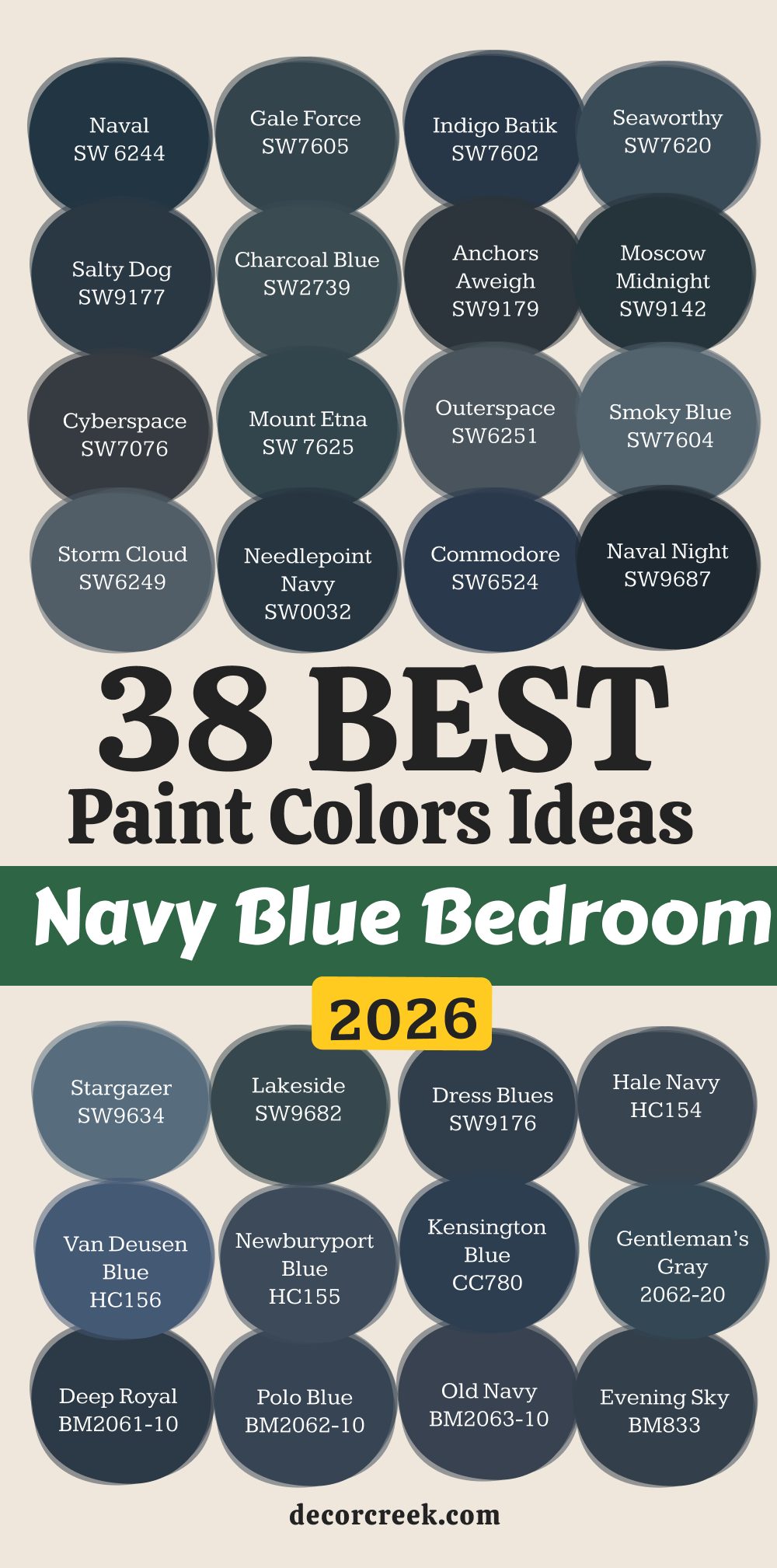 38 best navy blue bedroom paint color ideas in 2026