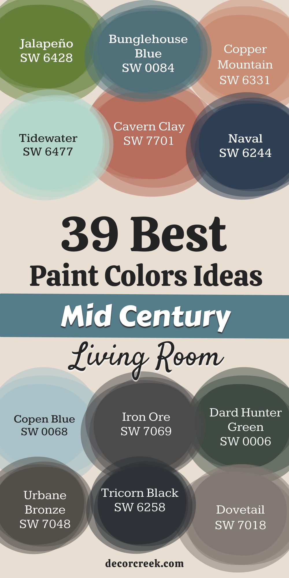 39 mid century modern living room paint color ideas