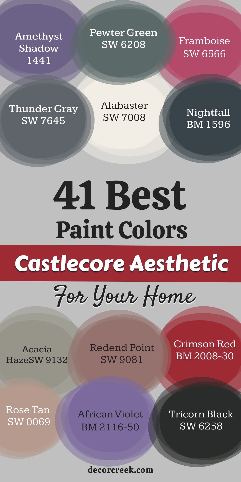 41 Castlecore Aesthetic Paint Colors for Your Home