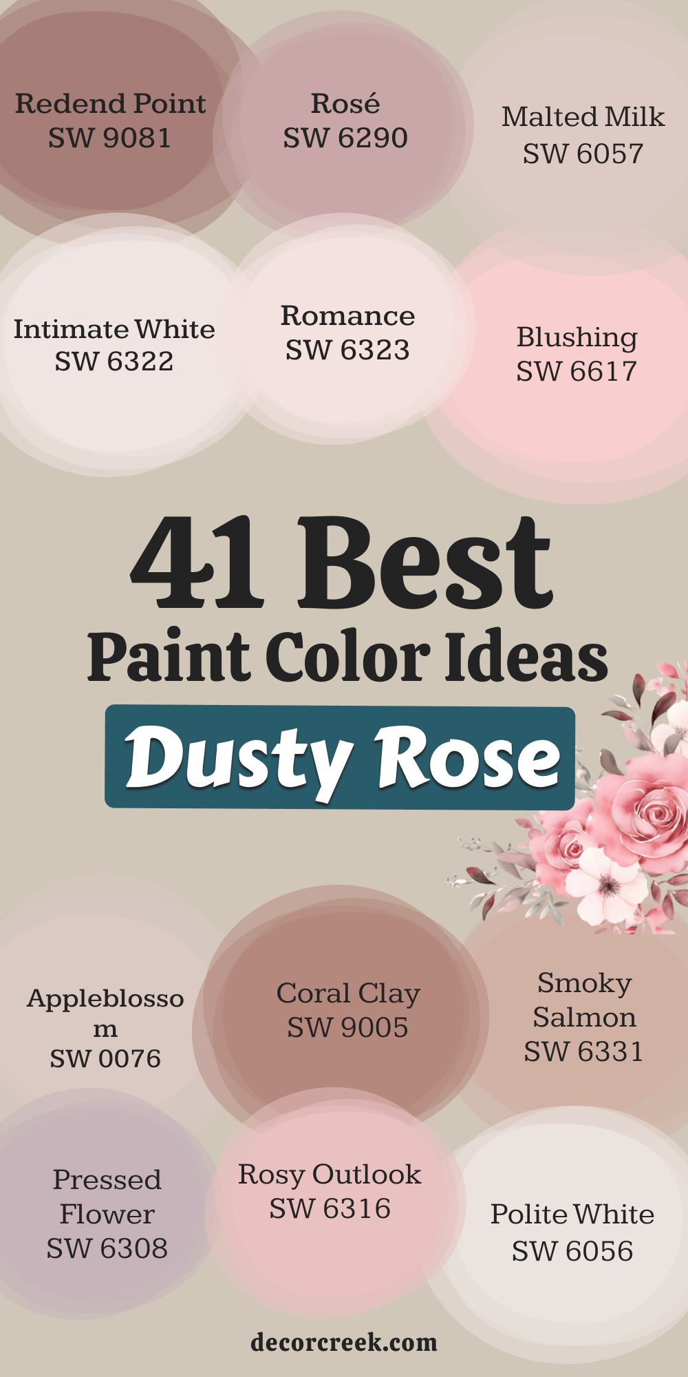 41 dusty rose paint color ideas