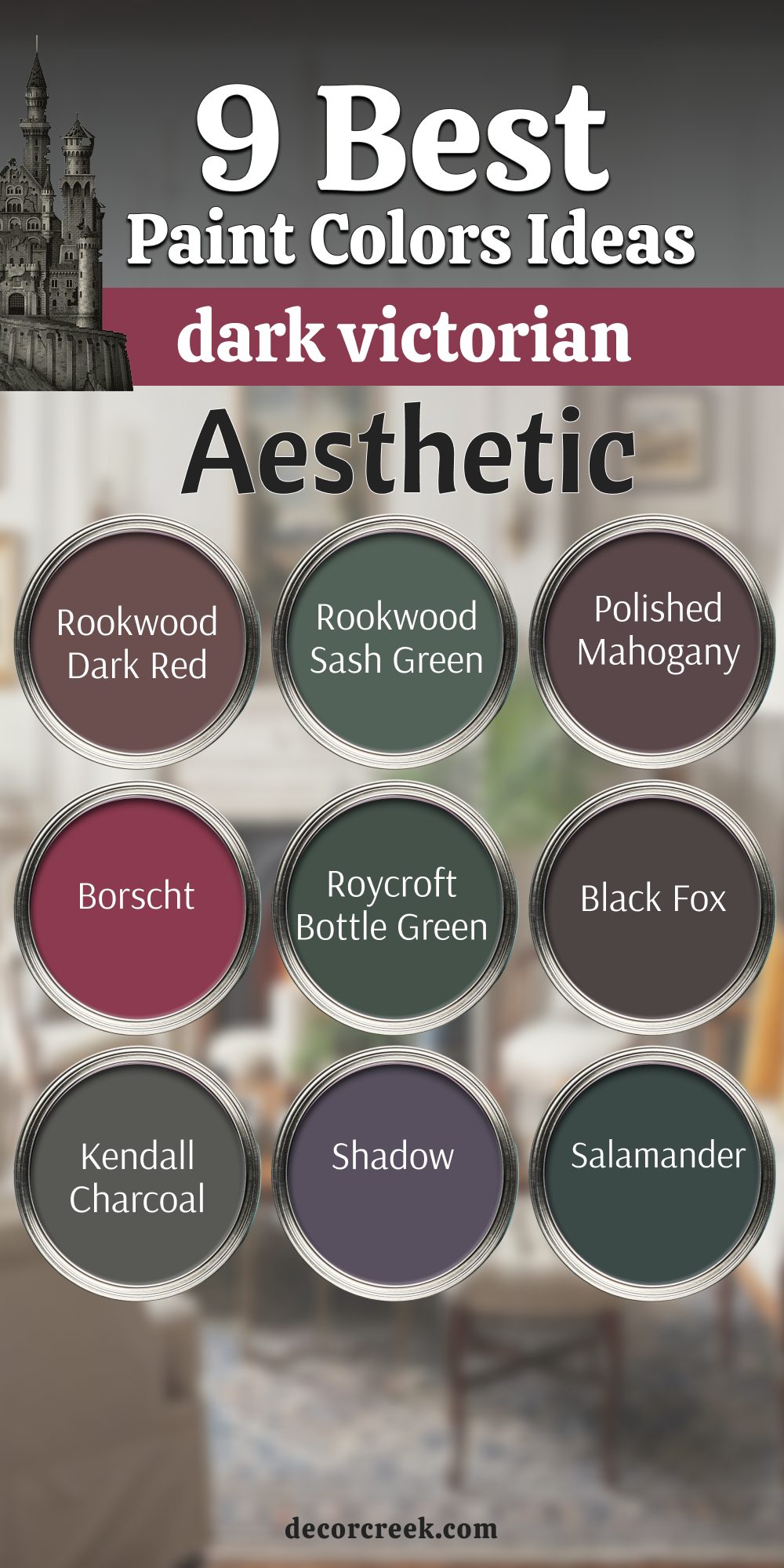 9 dark victorian aesthetic paint color ideas