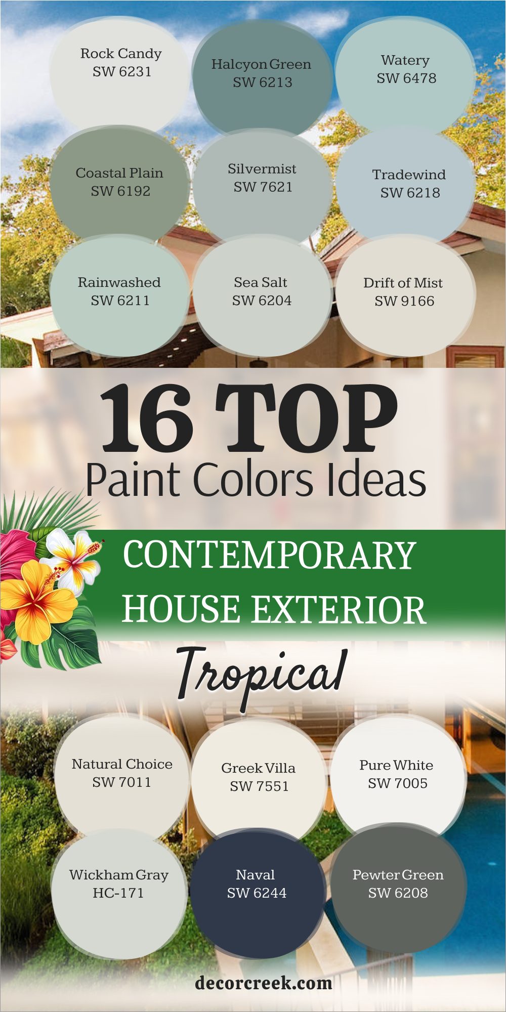 16 paint color ideas for the tropical contemporary house exterior