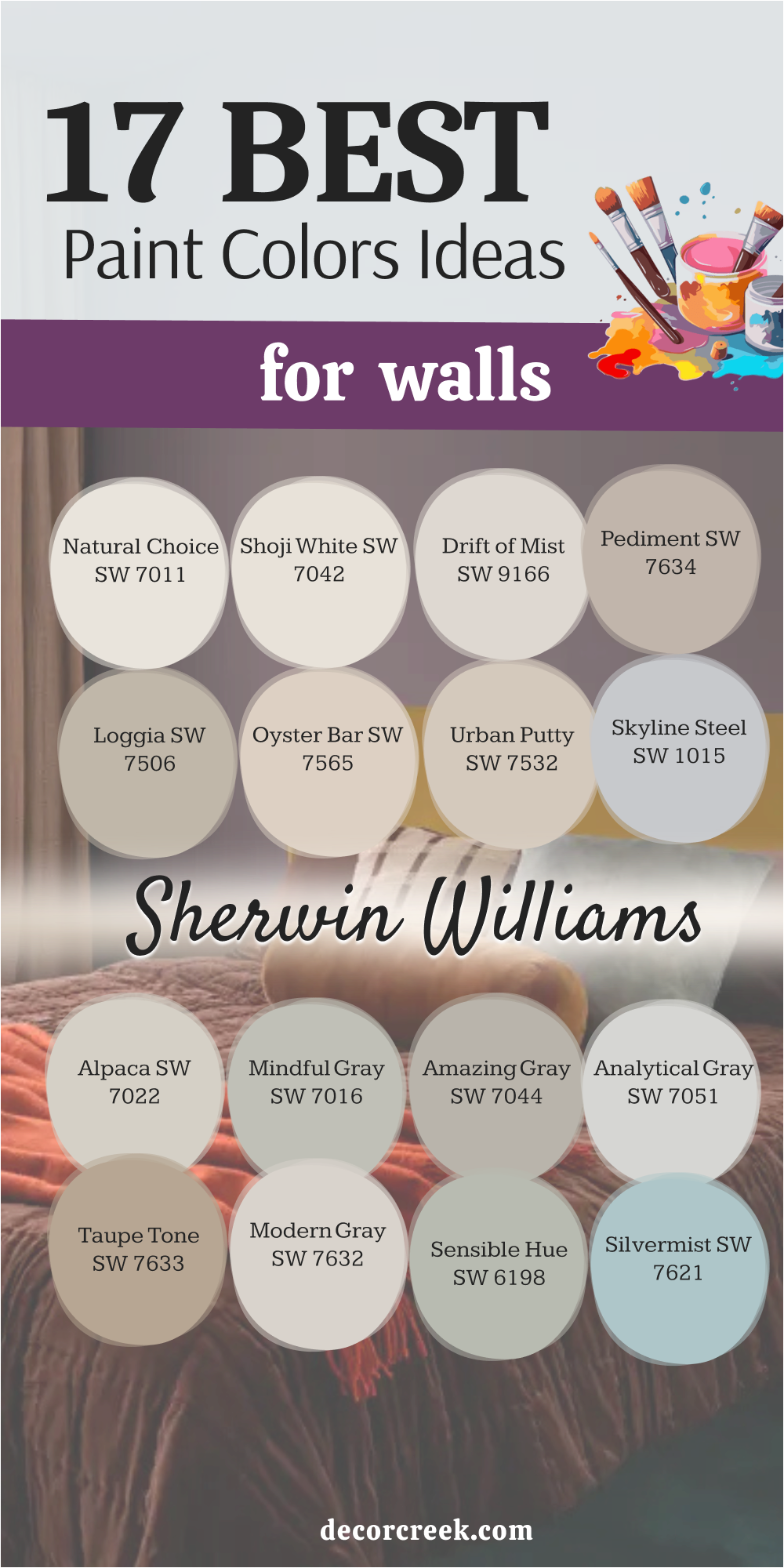 17 best Paint Ideas For Walls from sherwin williams