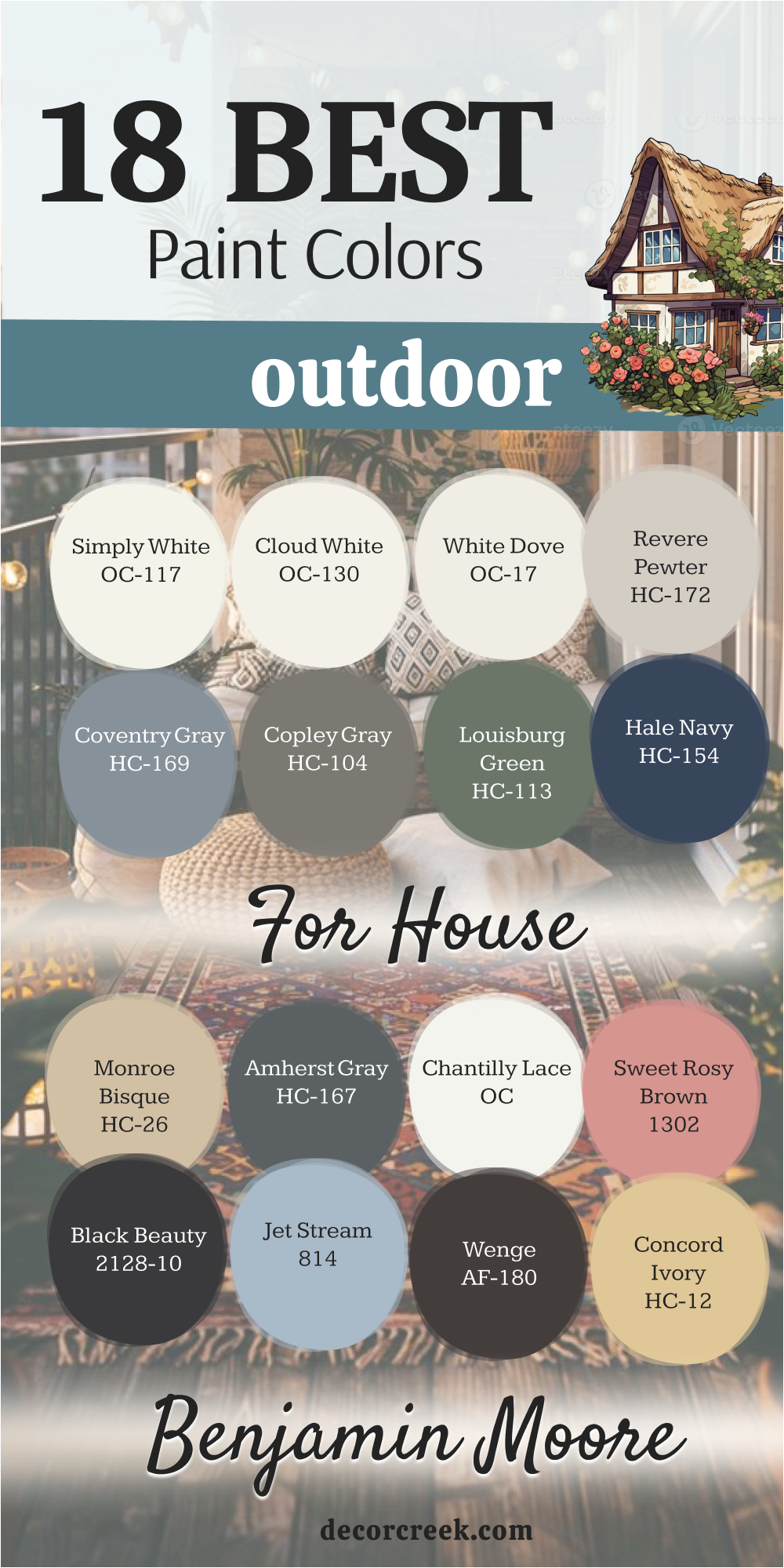 18 best Outdoor Paint Colors For House by benjamin moore