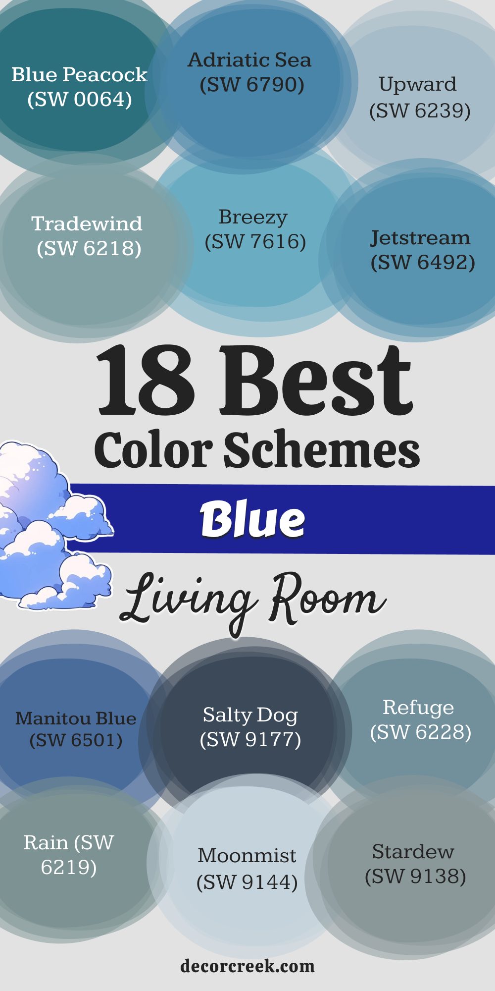 18 best blue living room color schemes