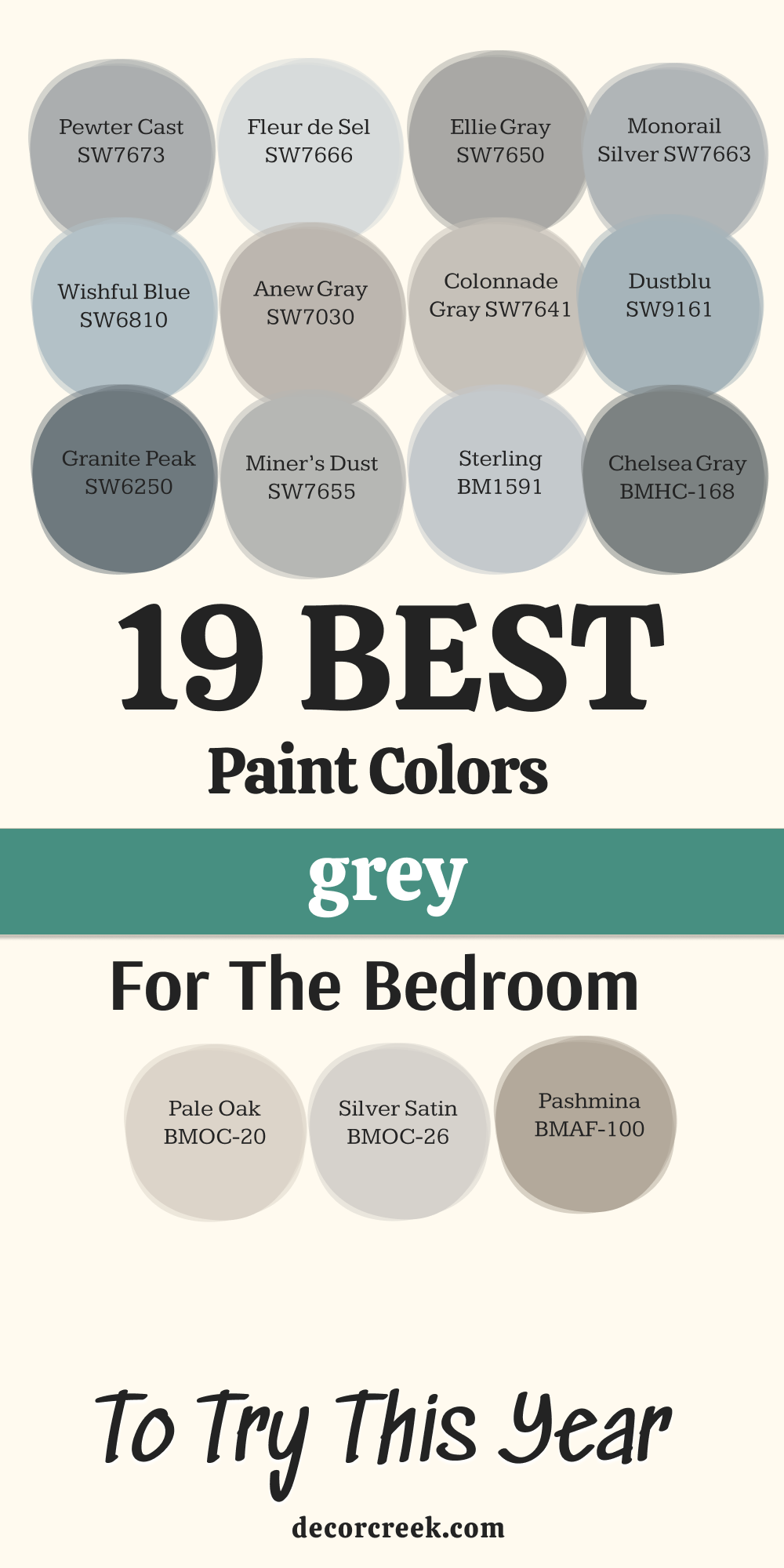 19 best Grey Paint Colors For Bedroom to try this year