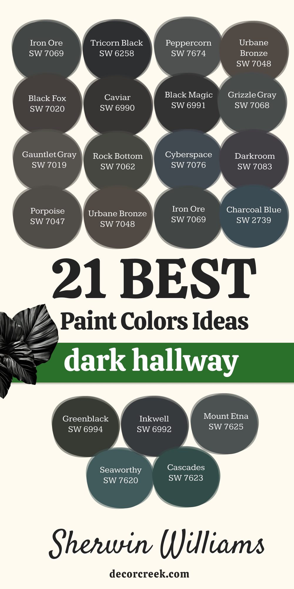21 dark hallway paint color ideas by sherwin williams