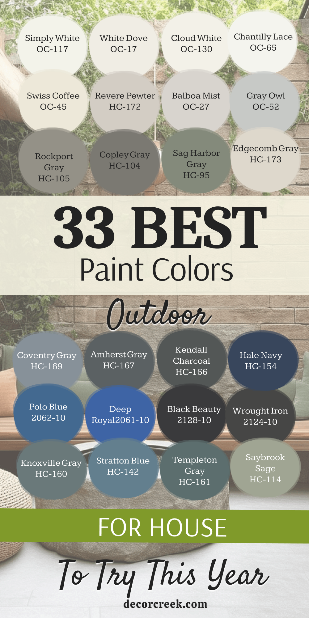 33 best Outdoor Paint Colors For House to try this year