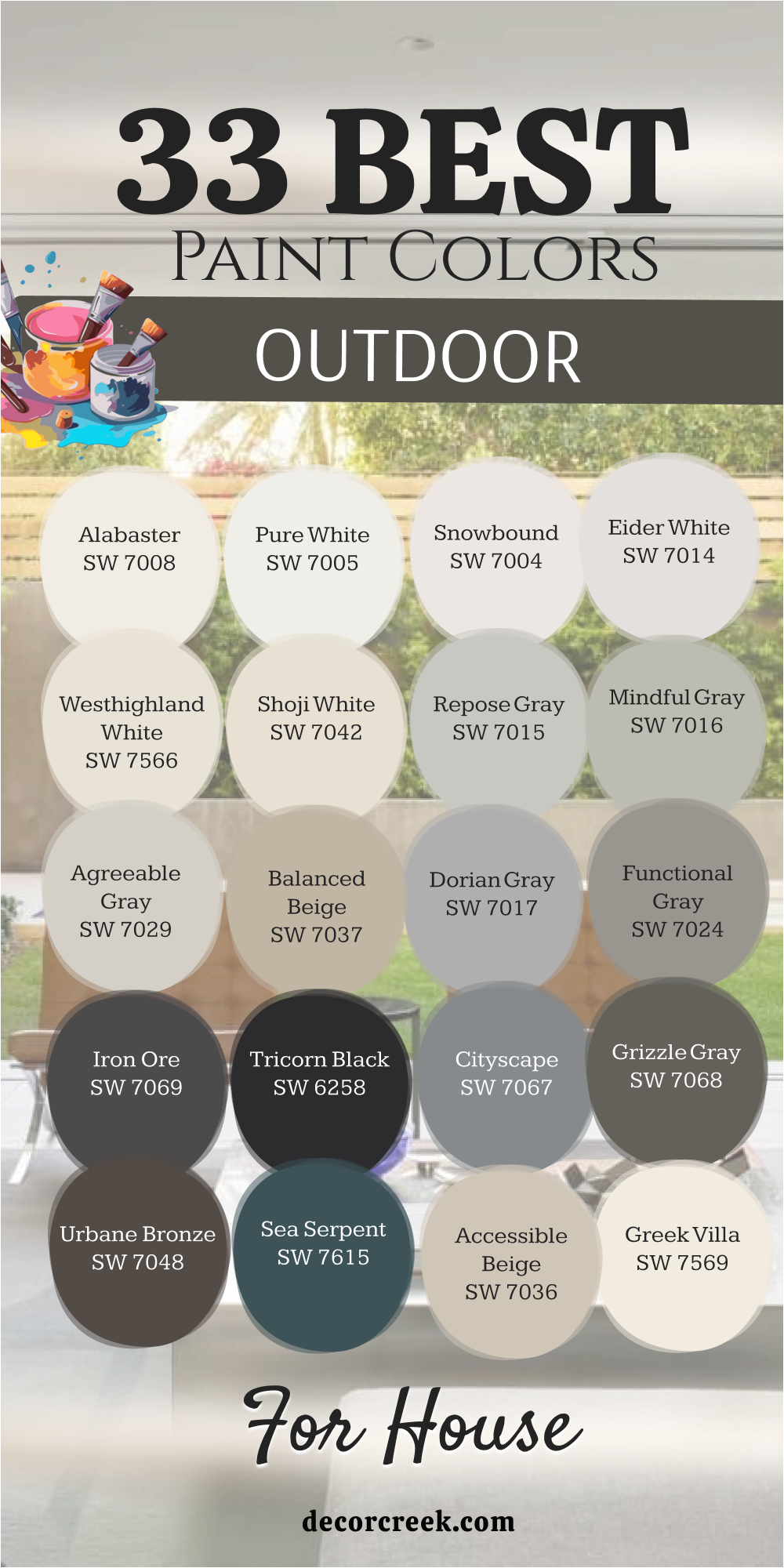 33 best Outdoor Paint Colors For House