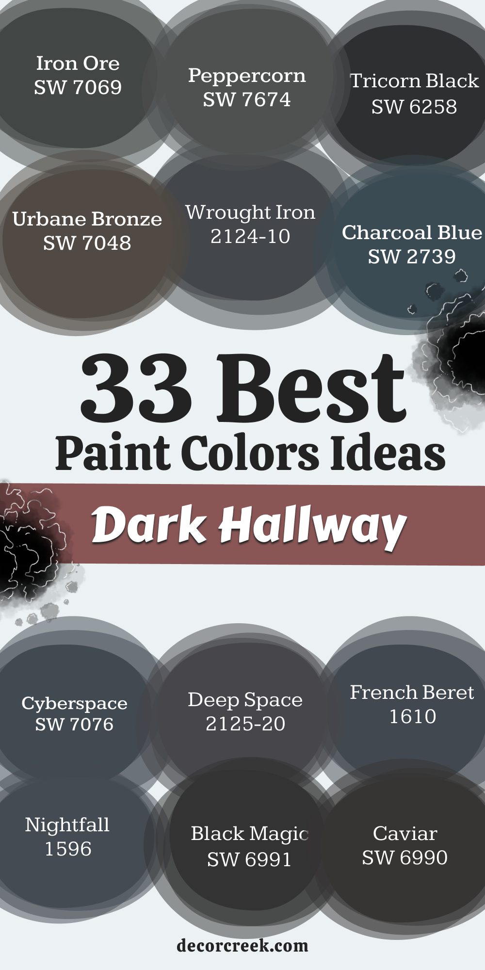 33 dark hallway paint color ideas