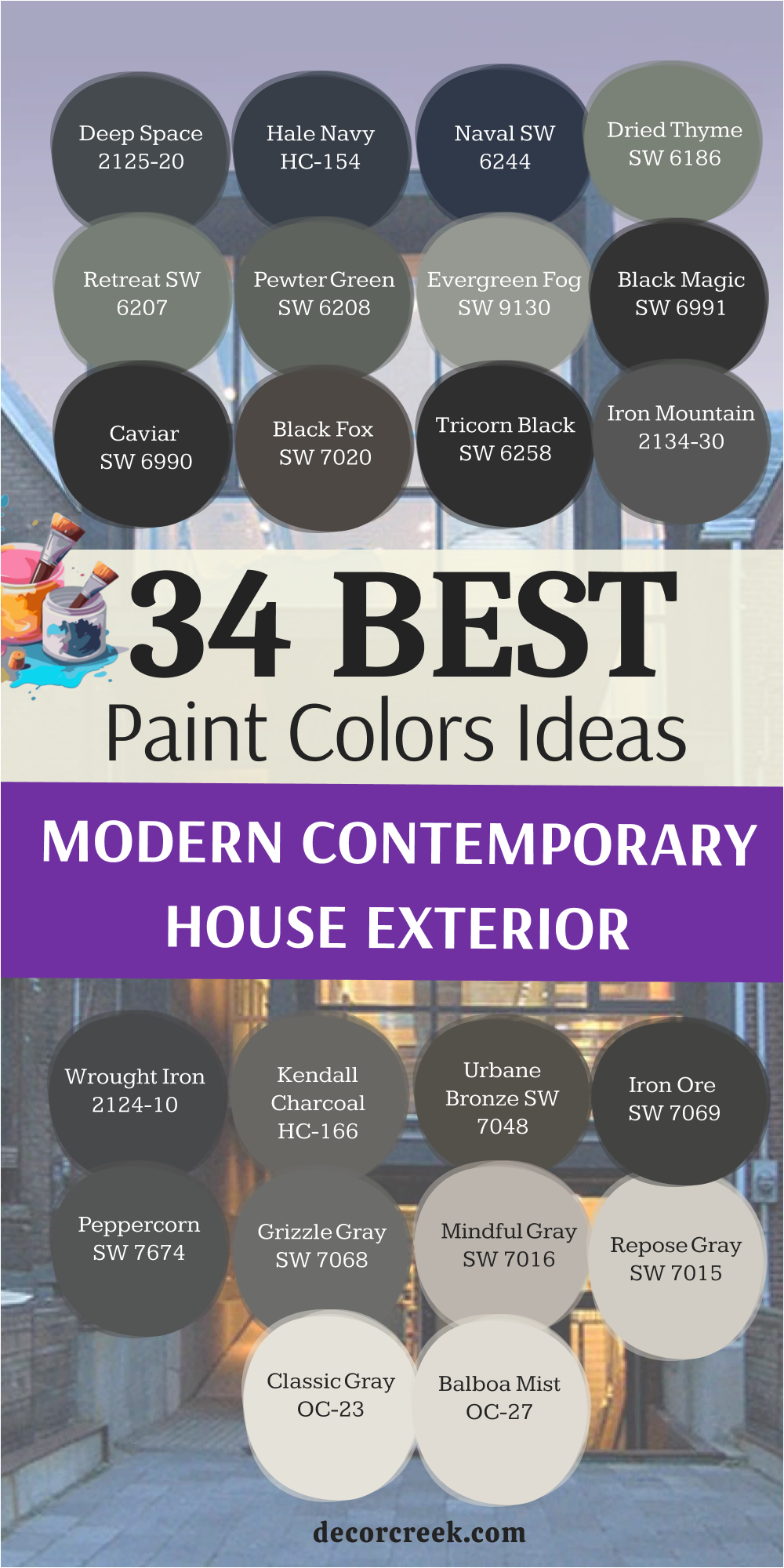 34 paint color ideas for the modern contemporary house exterior