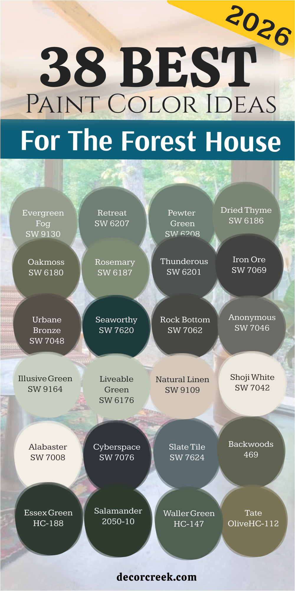 38 best paint color ideas for the Forest House in 2026