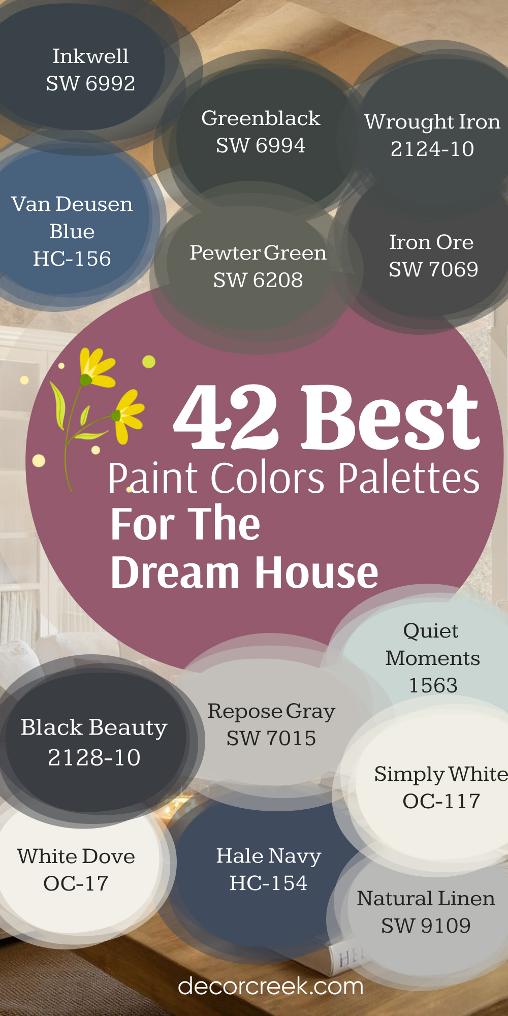 42 best paint color palettes for the dream house