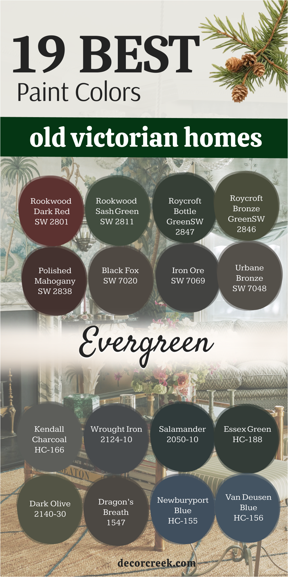 19 evergreen paint colors for the old victorian homes
