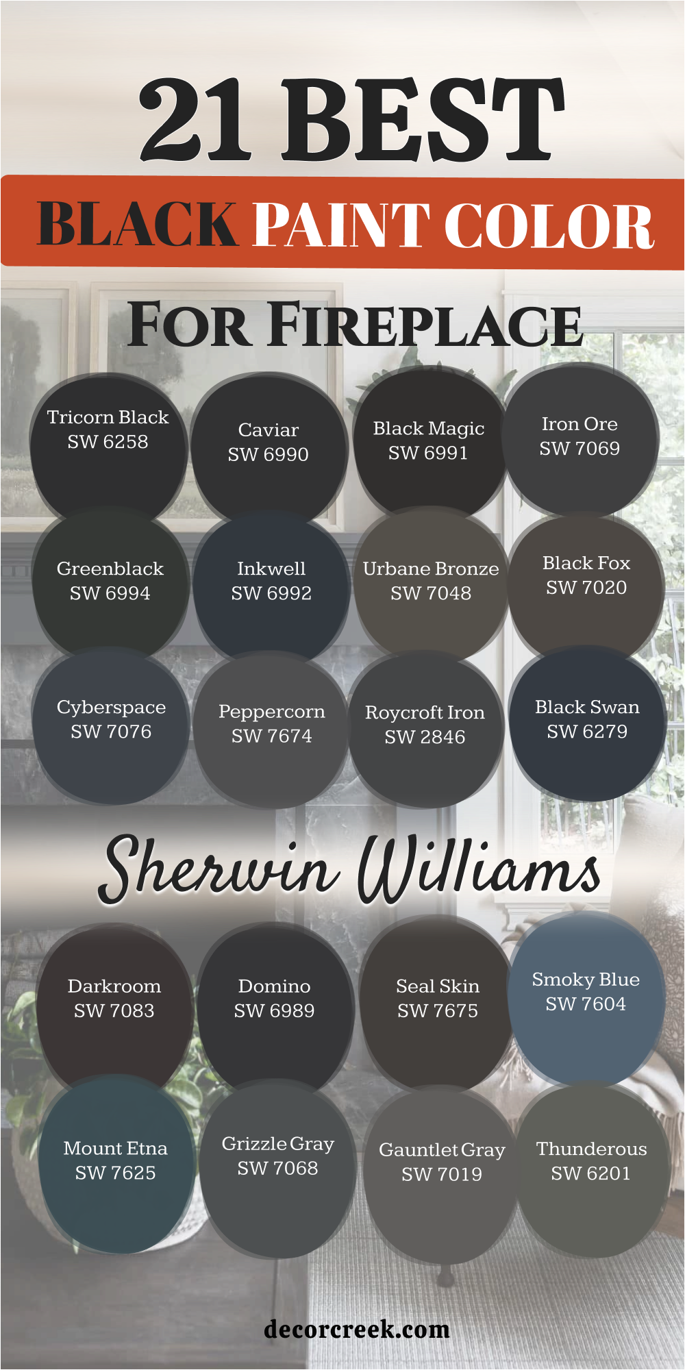 21 Best Black Paint Color For Fireplace by sherwin williams