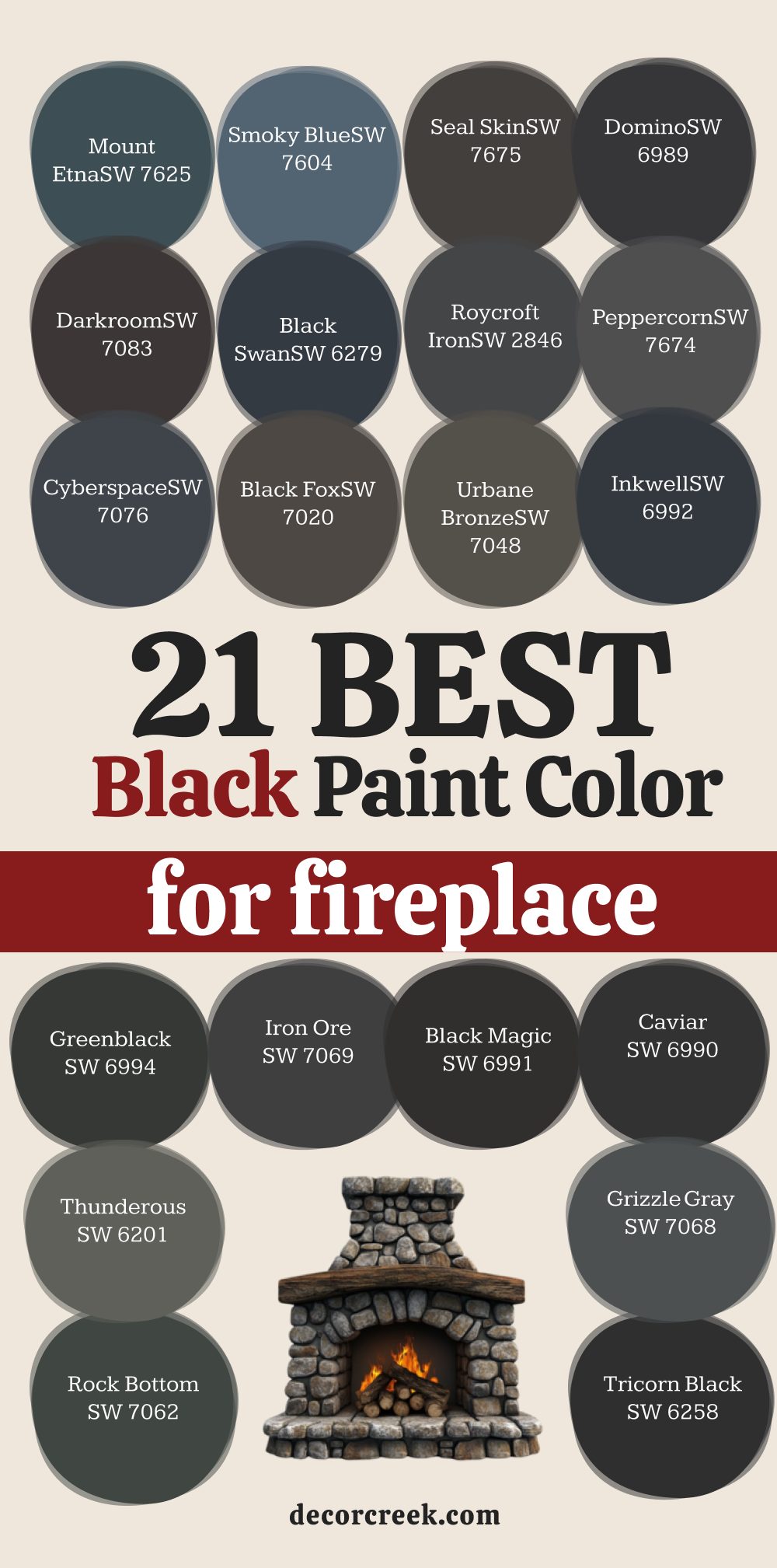 21 Best Black Paint Color For Fireplace