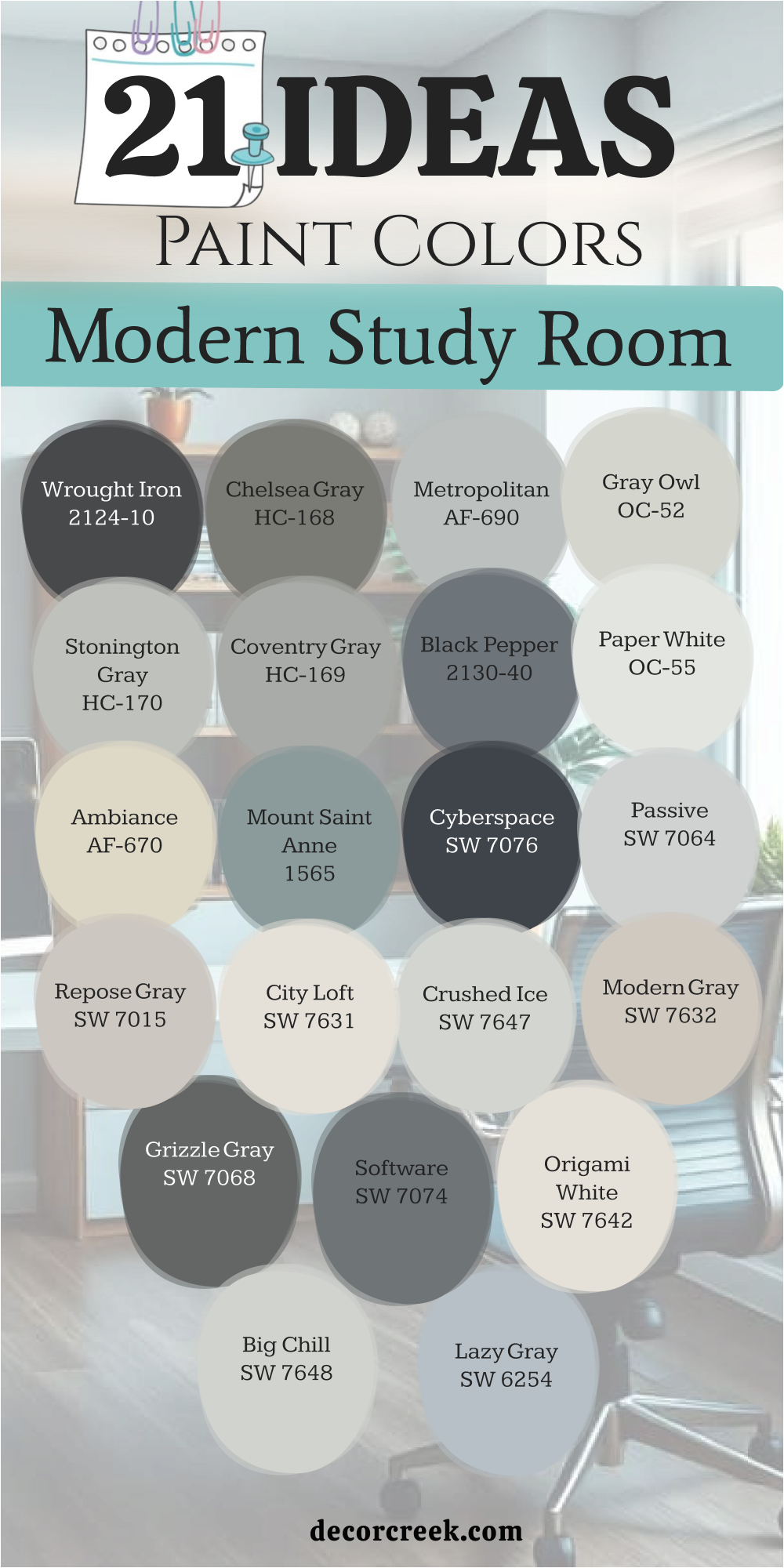 21 ideas for the modern study room paint colors