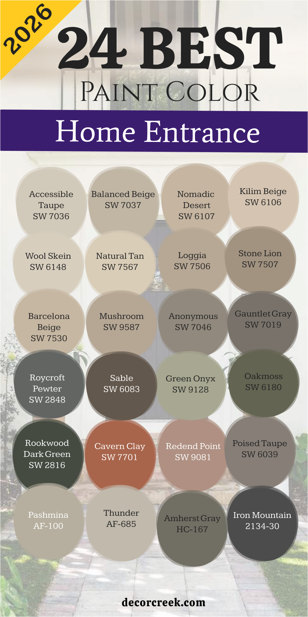 24 Best Paint Colors for the Home Entrance in 2026