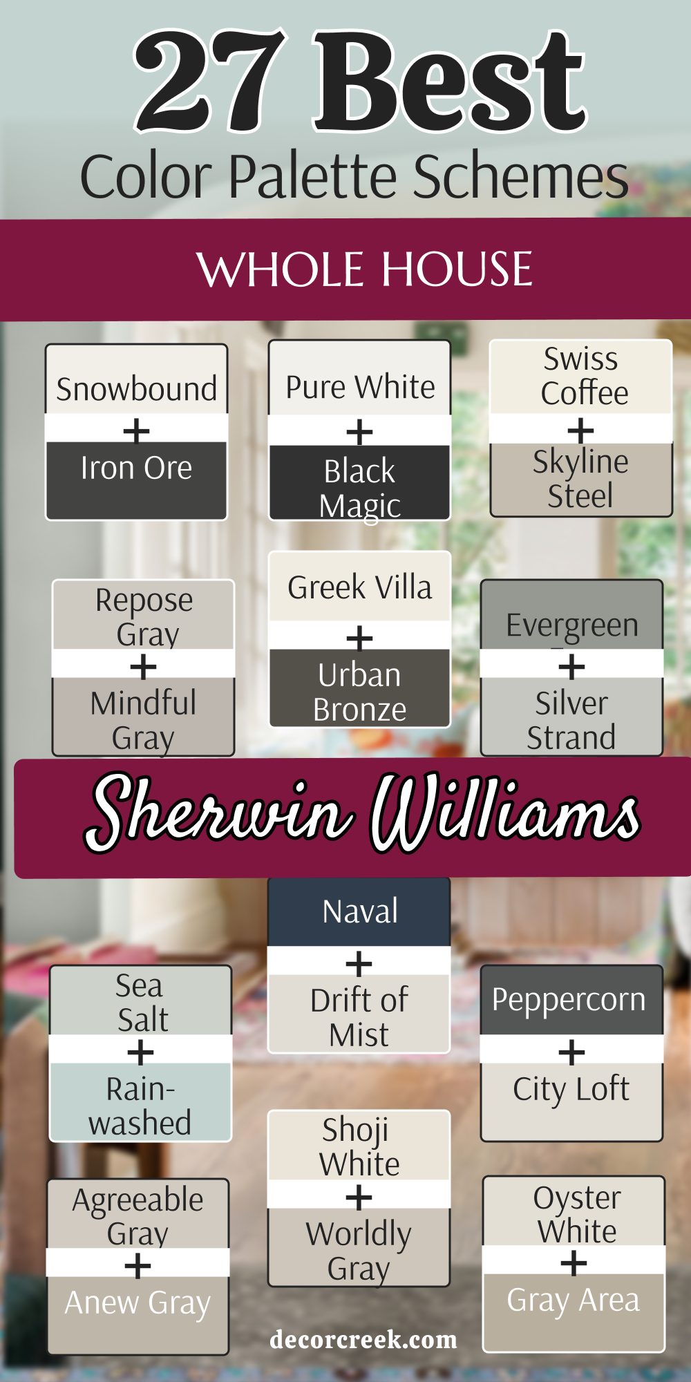 27 Whole House Color Palette Schemes From Sherwin Williams