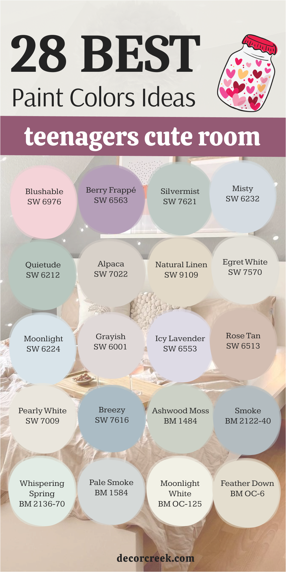 28 paint color ideas for the teenagers cute room