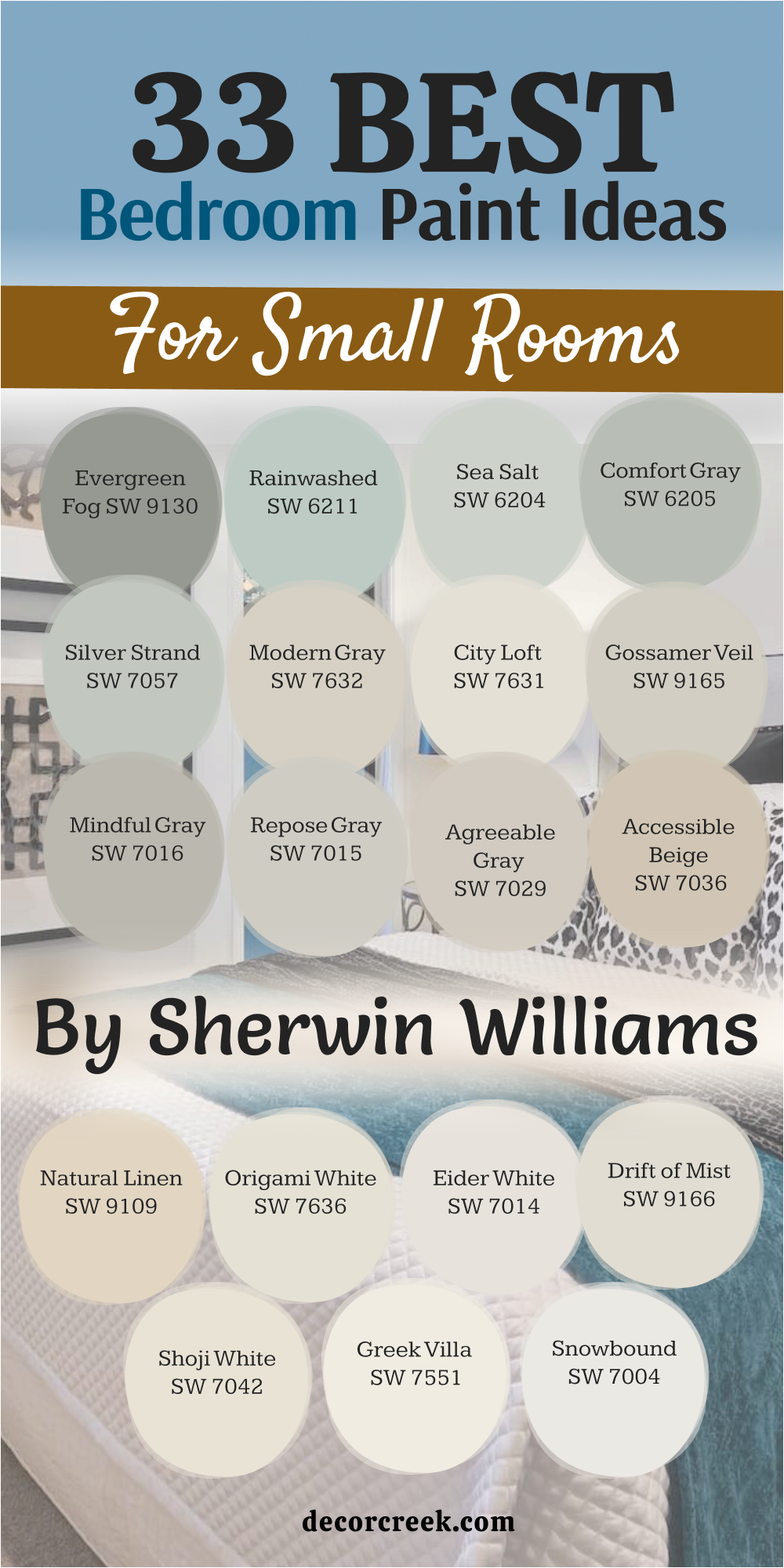 33 Bedroom paint Ideas For Small Rooms by sherwin williams