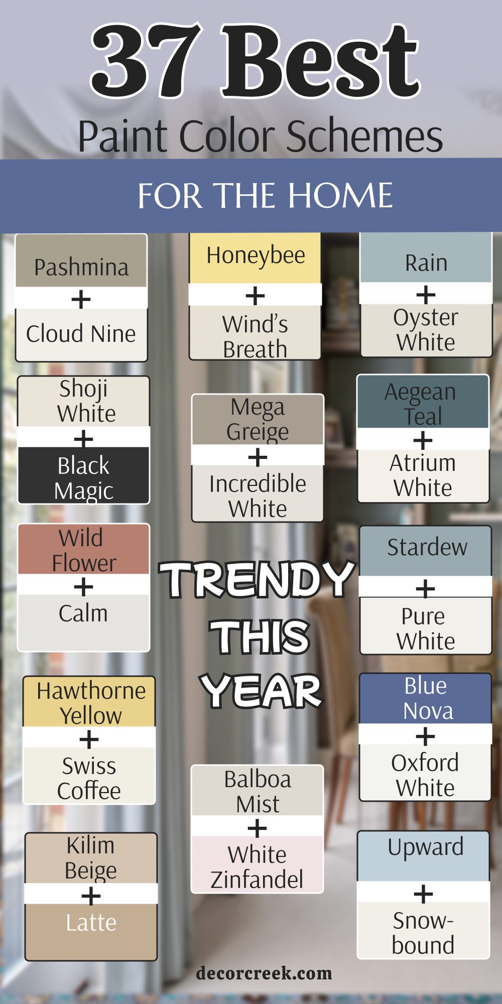 37 paint color schemes for the home trendy this year