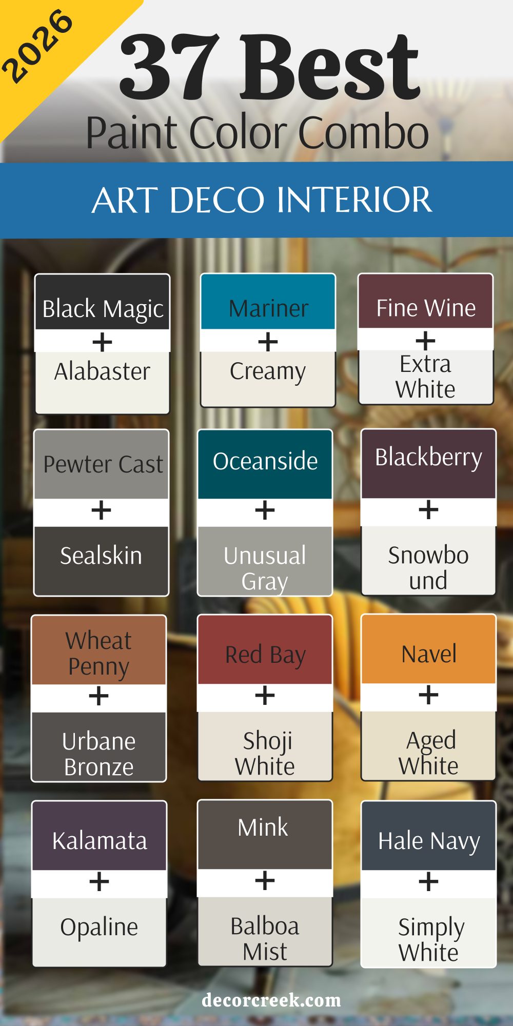 37best paint color combo for the art deco interior 1920s