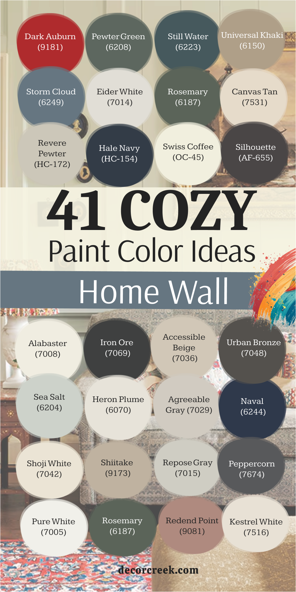 41 Cozy home wall paint color ideas