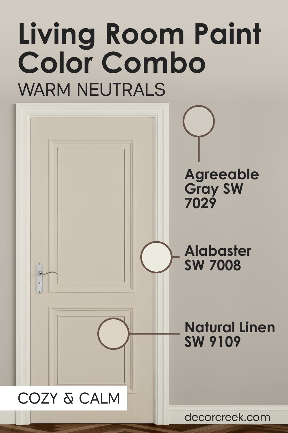 Agreeable Gray SW 7029 + Natural Linen SW 9109 + Alabaster SW 7008